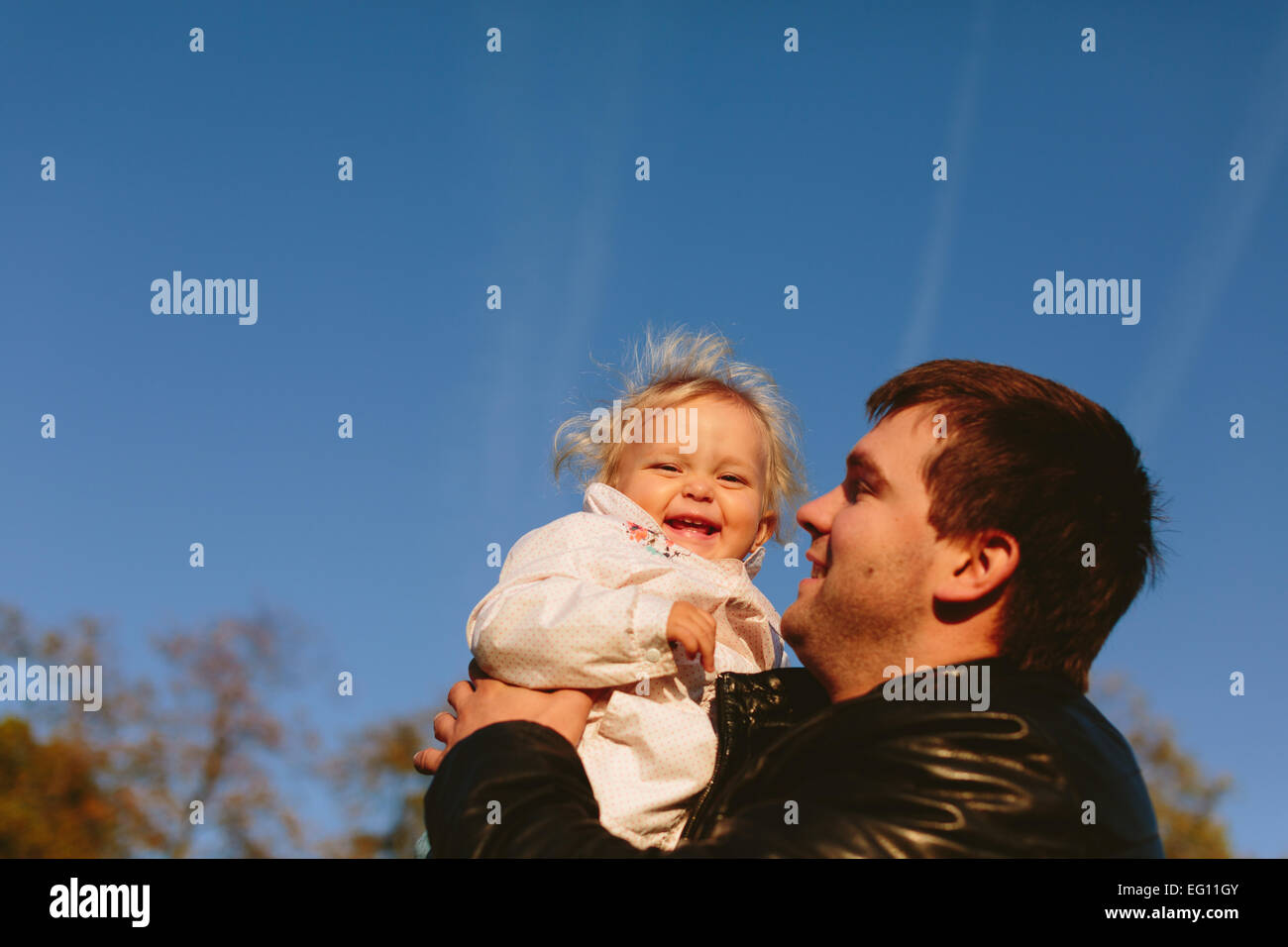 Vater und Tochter Stockfoto