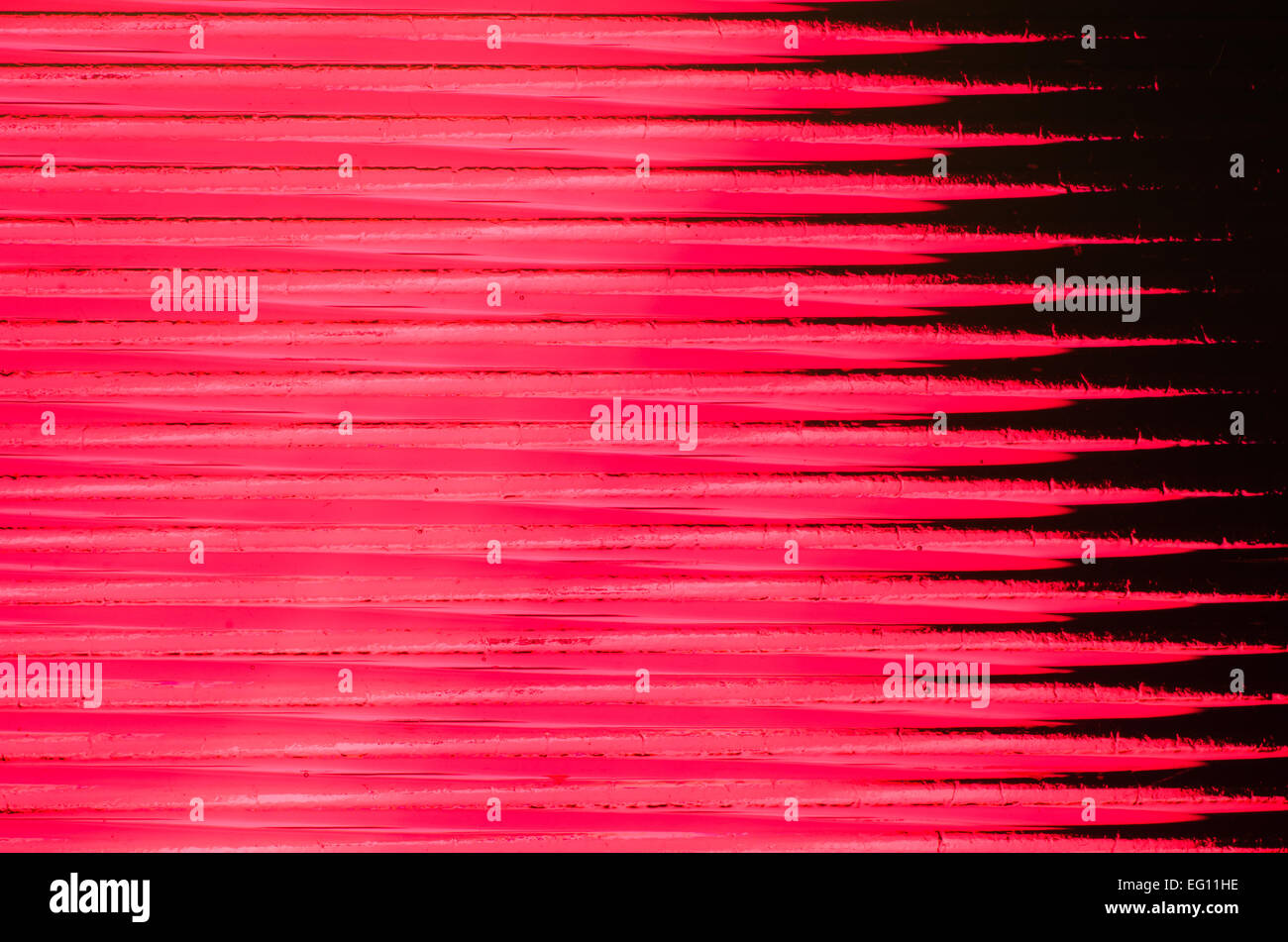 roten Makro von rotem Glas abstrakte Zeitmessung Stockfoto