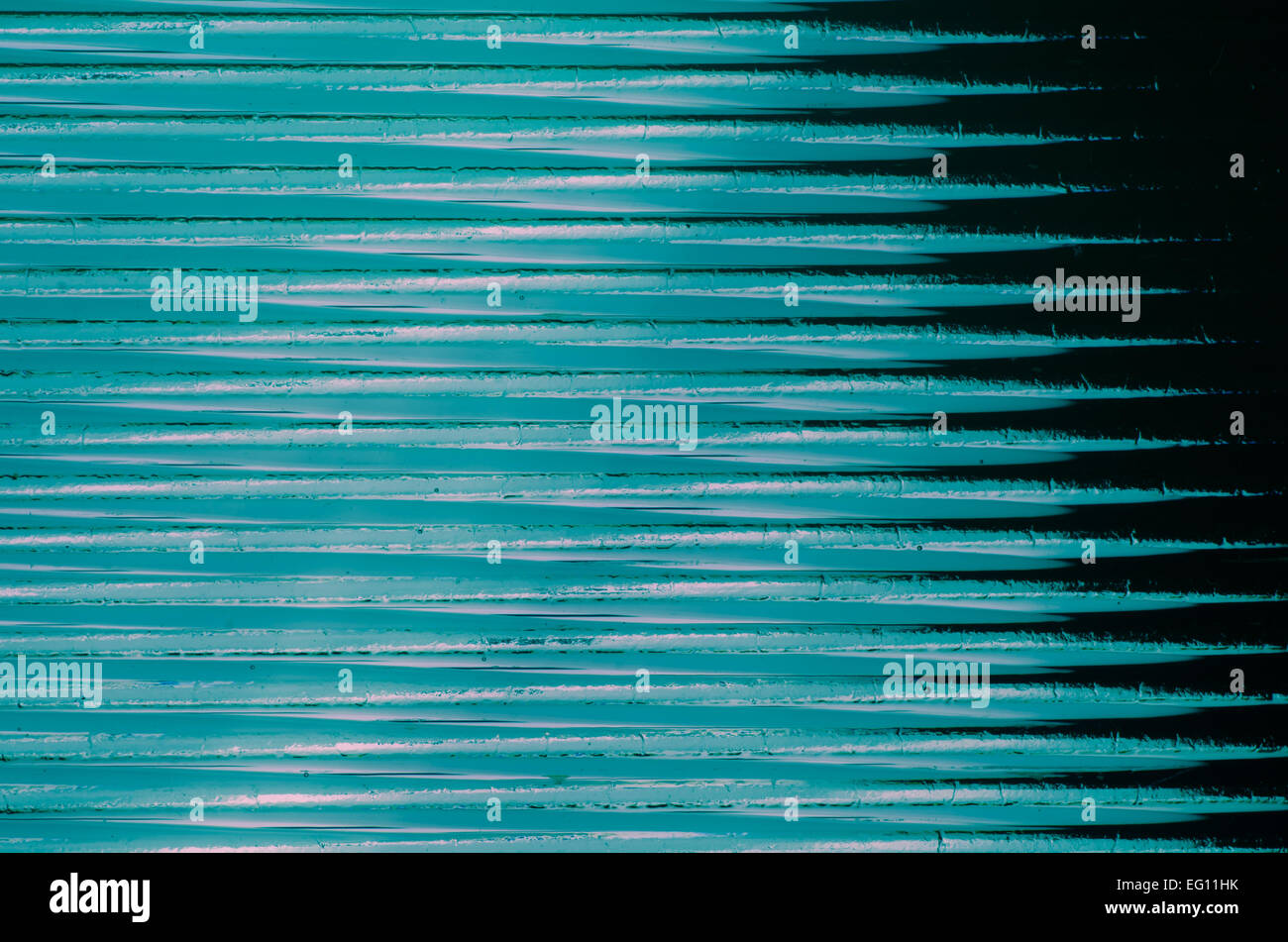 blaue Makro von blauem Glas abstrakte Zeitmessung Stockfoto