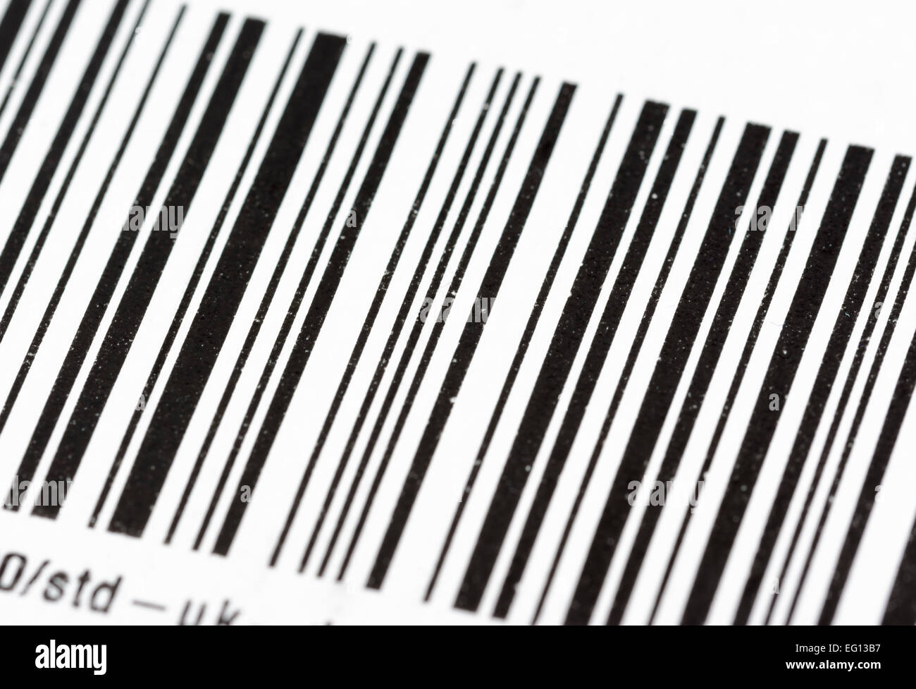 Gedruckte Barcode label. Bar code. Barcodes. Stockfoto