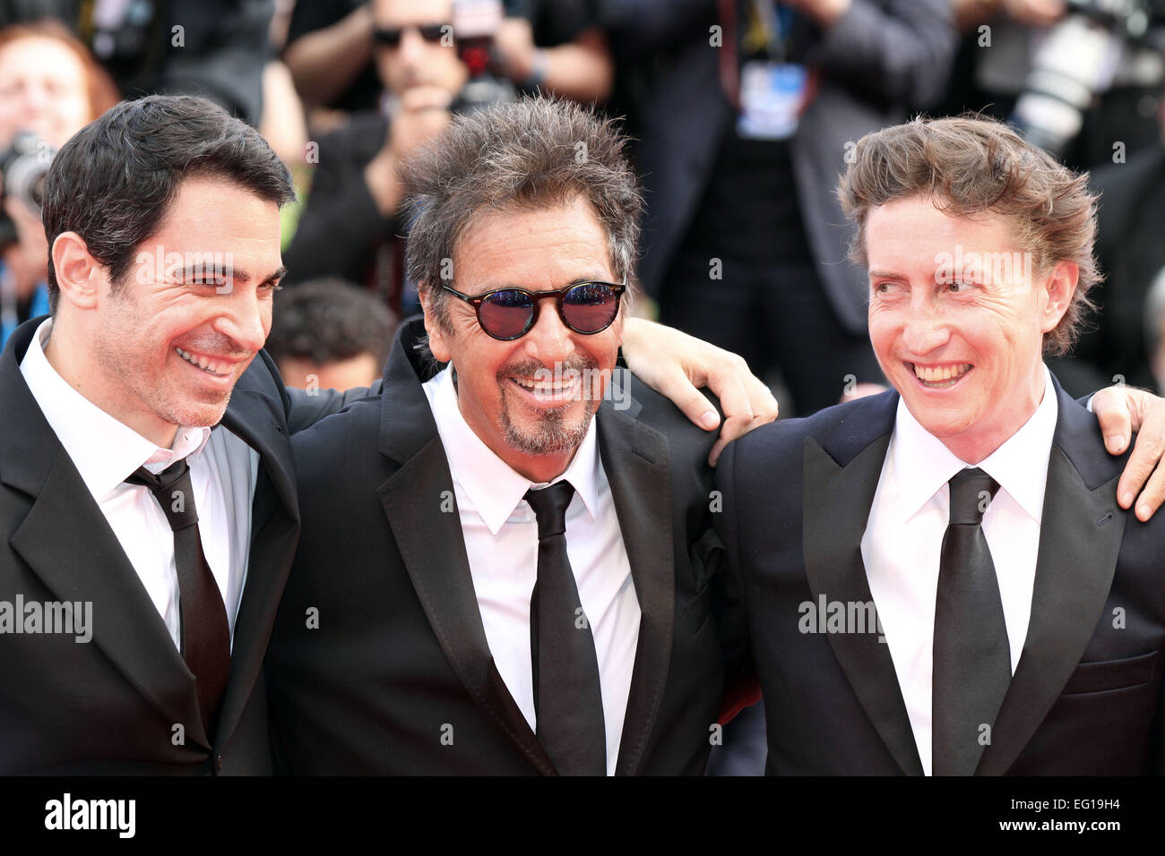 Italien, Venedig: US-Regisseur David Gordon Green, US-Schauspieler Al Pacino (C) und US Schauspieler Chris Messina (L) Stockfoto
