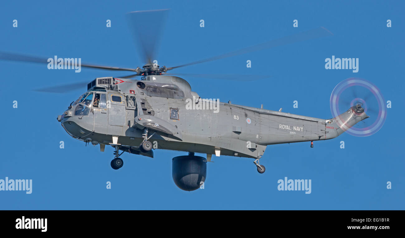 Royal Navy König MK7 luftgestützten Seeüberwachung und Control Helicopter Stockfoto