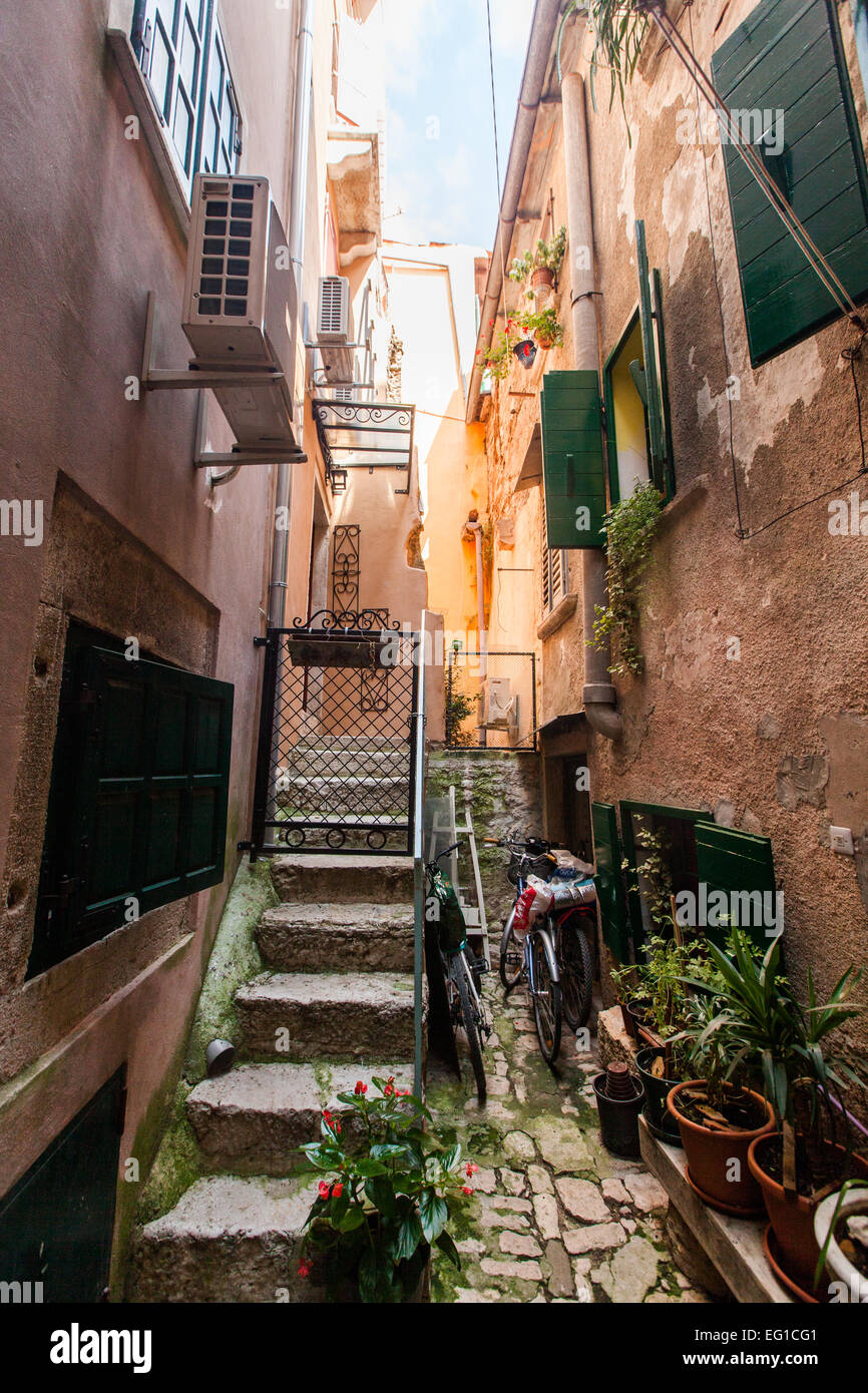 Gasse Blick in Kroatien Stockfoto