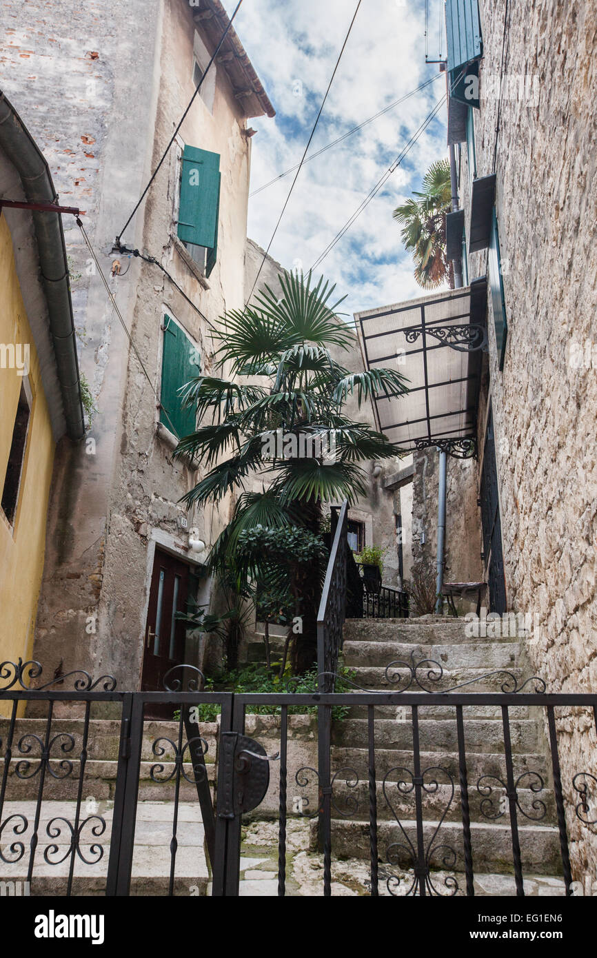 Hintergasse in Kroatien Stockfoto