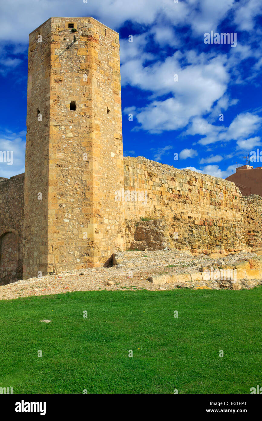 Gallische Tower, römischen Zirkus und das Prätorium, Tarragona, Katalonien, Spanien Stockfoto