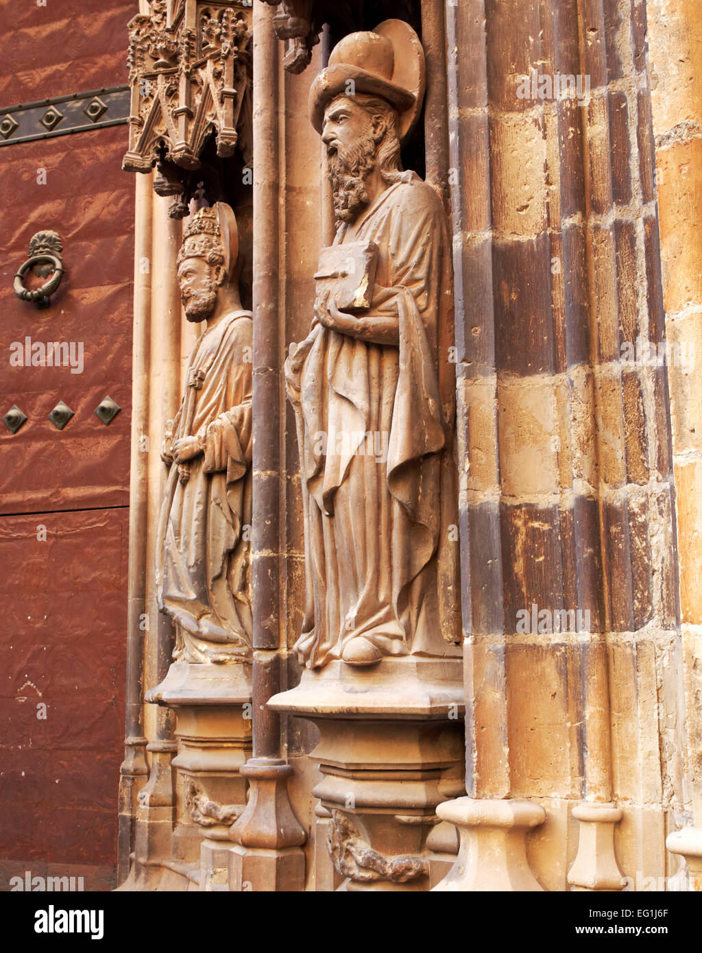 Skulpturale Portal, Kathedrale, Murcia, Murcia, Spanien Stockfoto