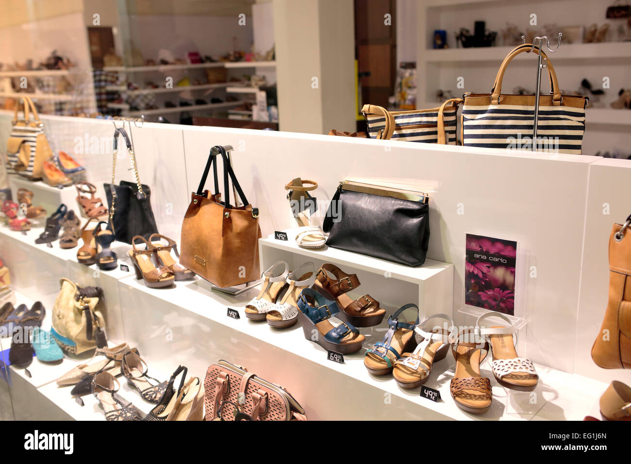 Schuhe Shop, Murcia, Murcia, Spanien Stockfoto