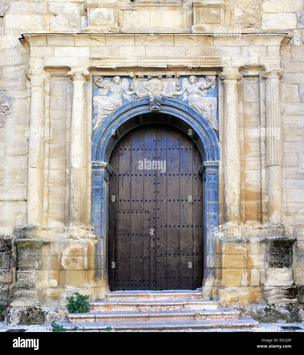 Portal der Kirche von San Gabriel (16. Jahrhundert), Loja, Andalusien, Spanien Stockfoto