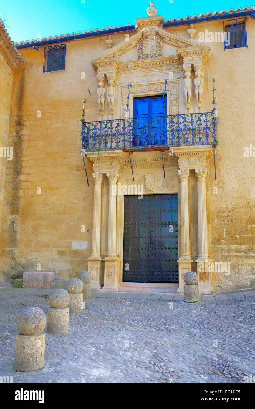 Portal des Palastes des Markgrafen von Salvatierra, Ronda, Andalusien, Spanien Stockfoto