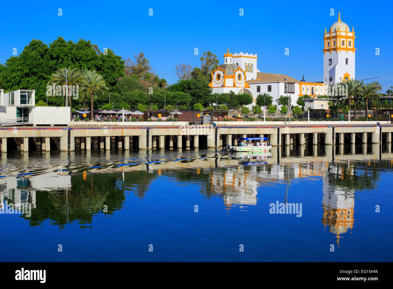 Guadalquivir Fluss, Sevilla, Andalusien, Spanien Stockfoto