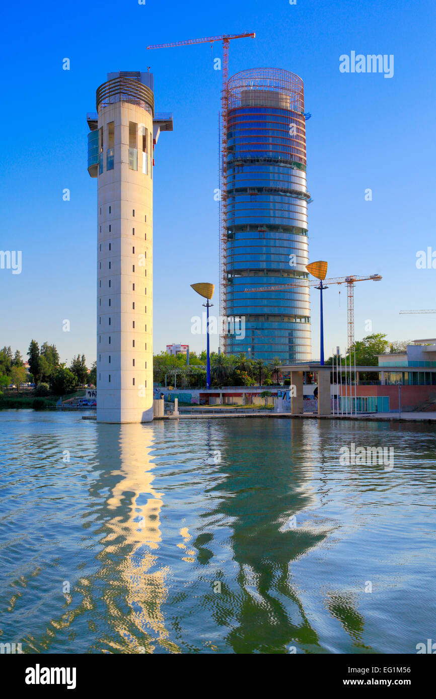 Guadalquivir Fluss, Sevilla, Andalusien, Spanien Stockfoto