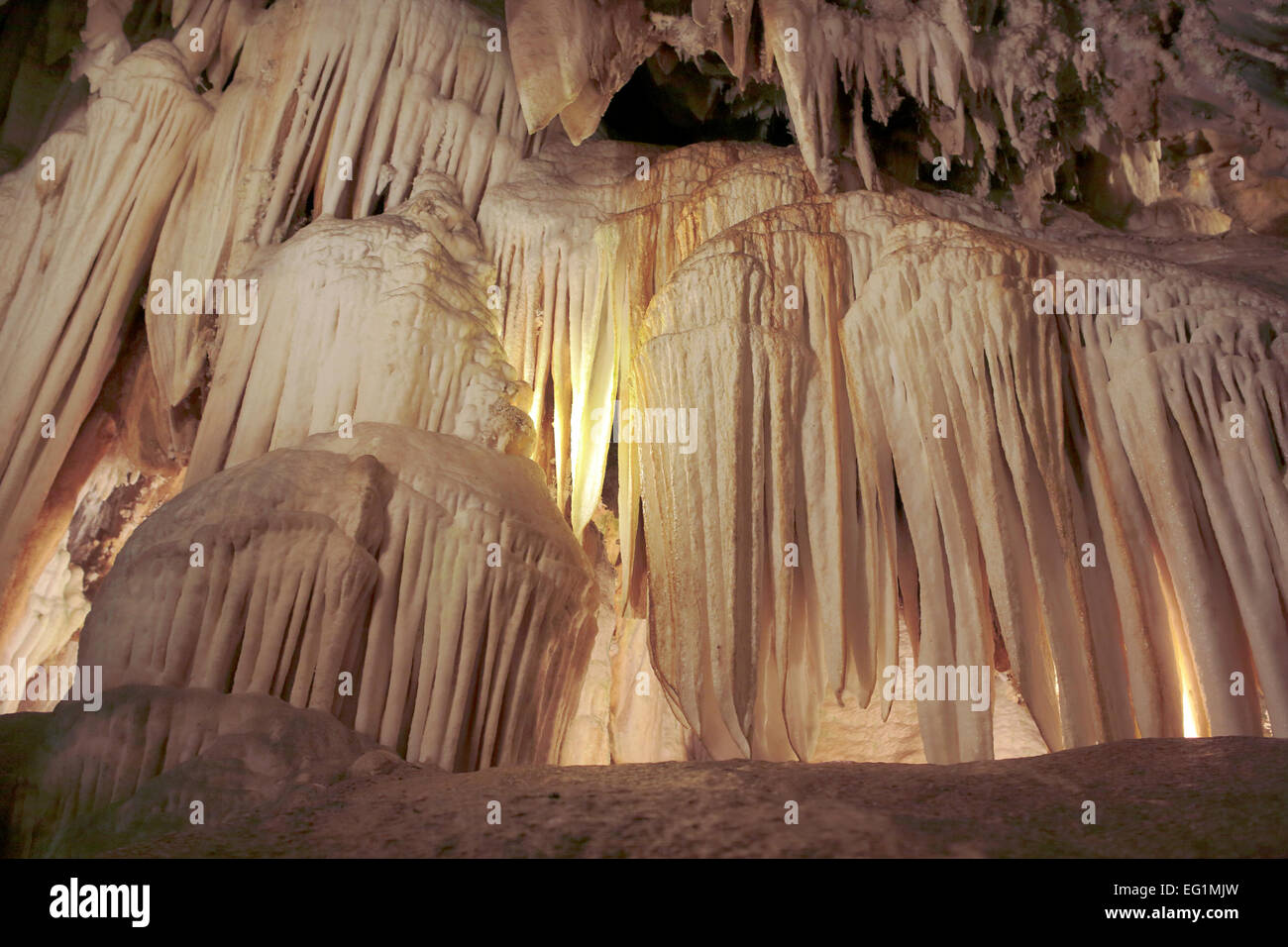 Gruta de Las Maravillas (Grotte der Wunder), Stalaktiten Höhle, Aracena, Andalusien, Spanien Stockfoto