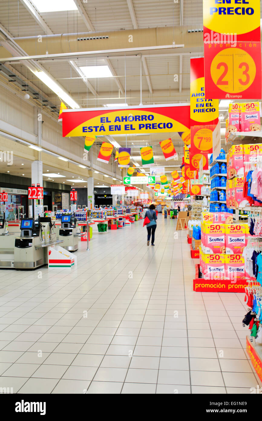 Supermarkt Interieur, Spanien Stockfoto