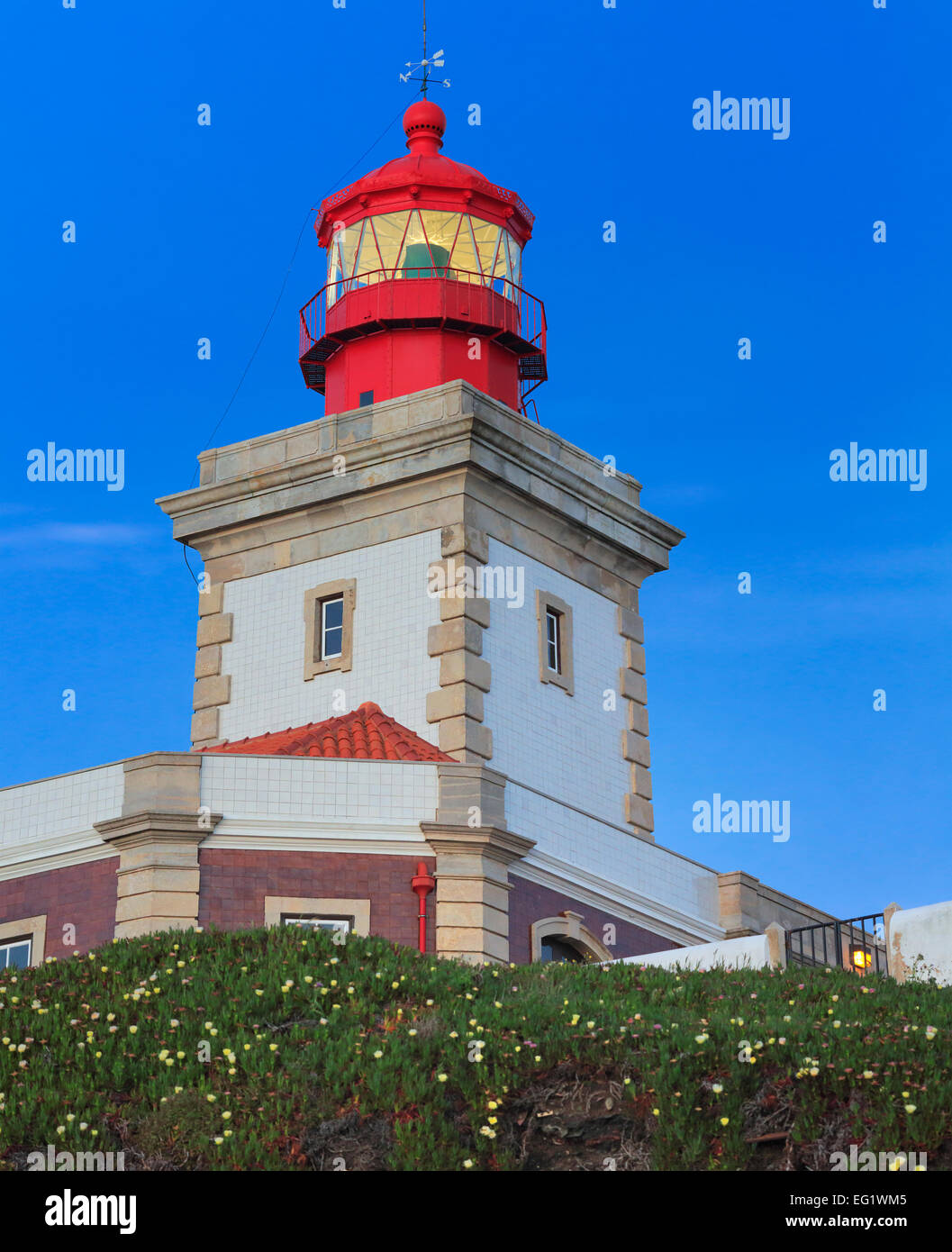Leuchtturm auf Kap Cabo da Roca, Portugal Stockfoto