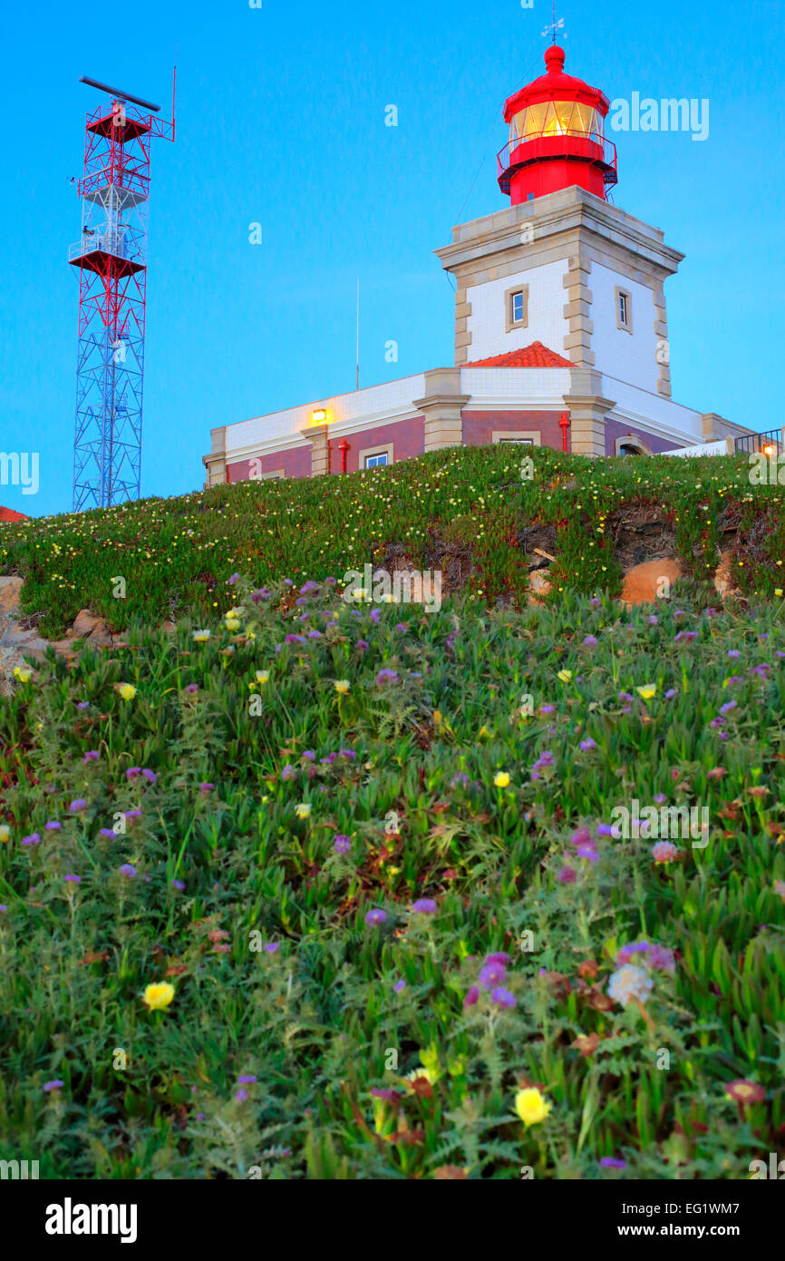 Leuchtturm auf Kap Cabo da Roca, Portugal Stockfoto