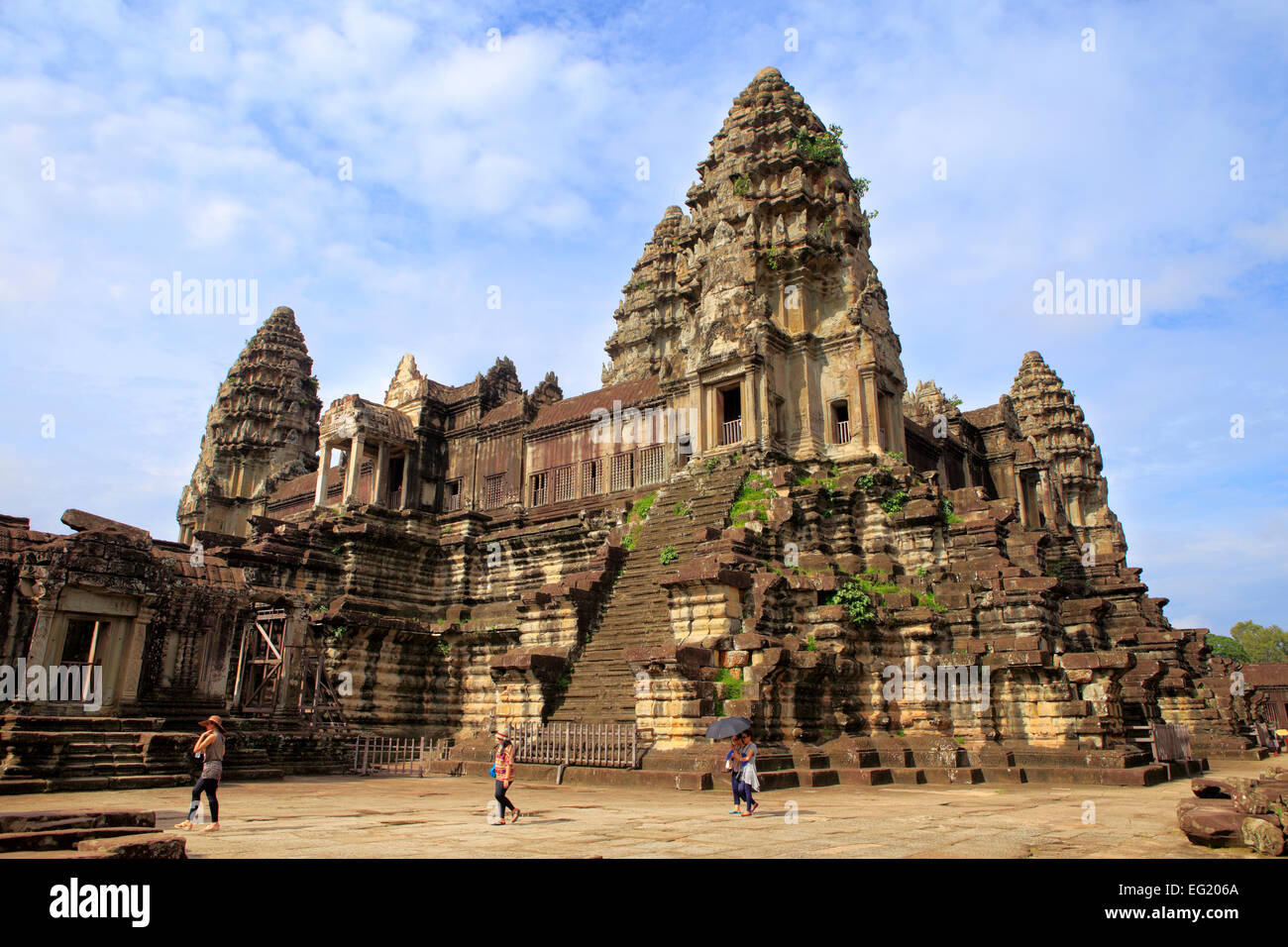Angkor Wat Tempel (1150), Angkor, Kambodscha Stockfoto