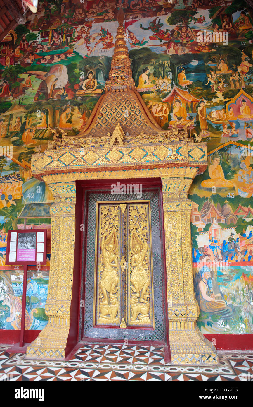 Wat Xieng Mouane (1879), buddhistische Tempel, Luang Prabang, Laos Stockfoto