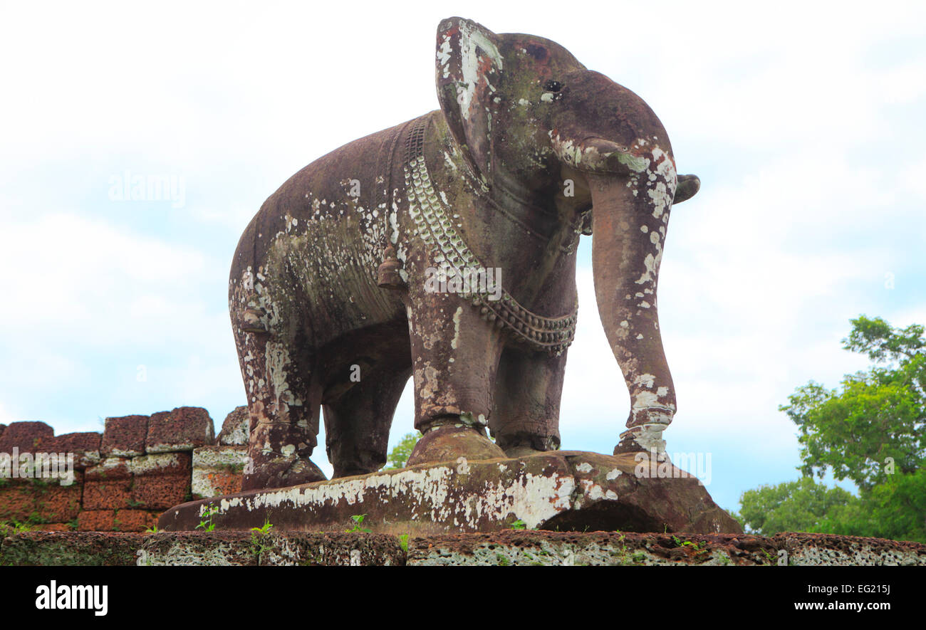 Ost-Mebon Tempel (952), Angkor, Kambodscha Stockfoto