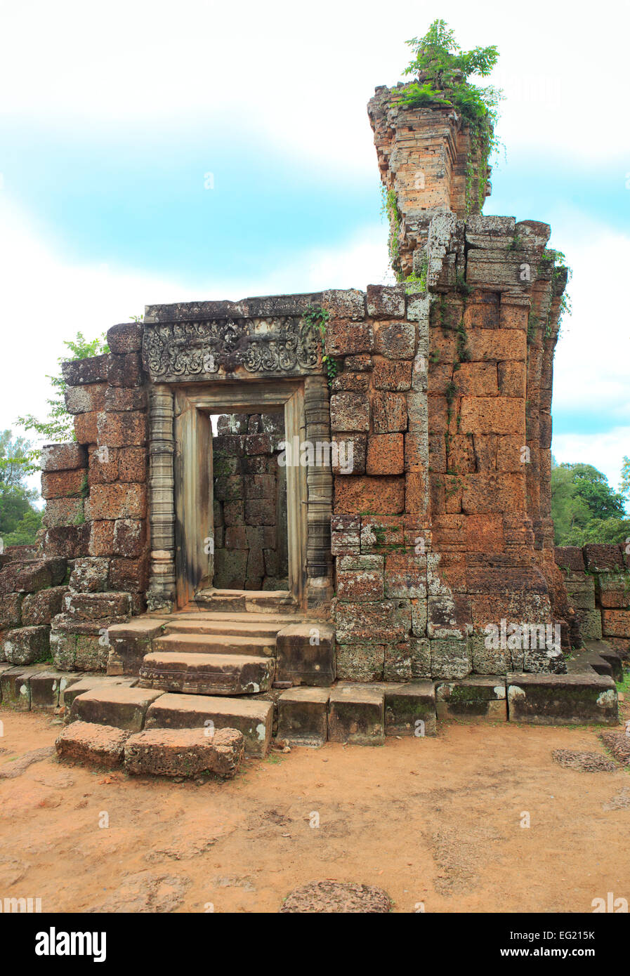 Ost-Mebon Tempel (952), Angkor, Kambodscha Stockfoto