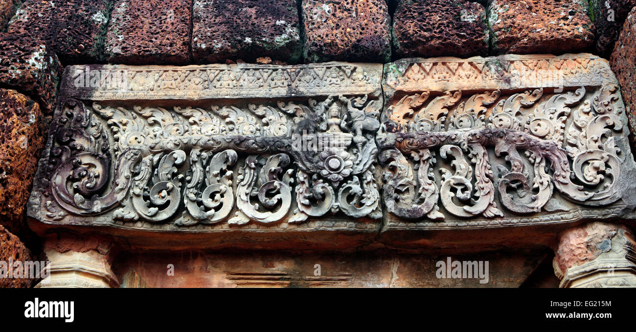 Ost-Mebon Tempel (952), Angkor, Kambodscha Stockfoto