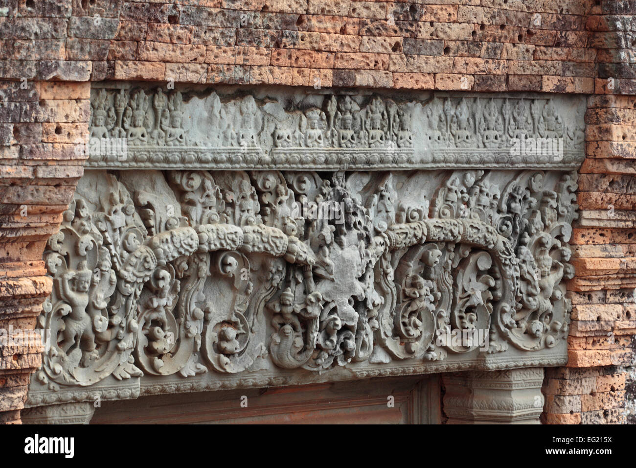 Ost-Mebon Tempel (952), Angkor, Kambodscha Stockfoto
