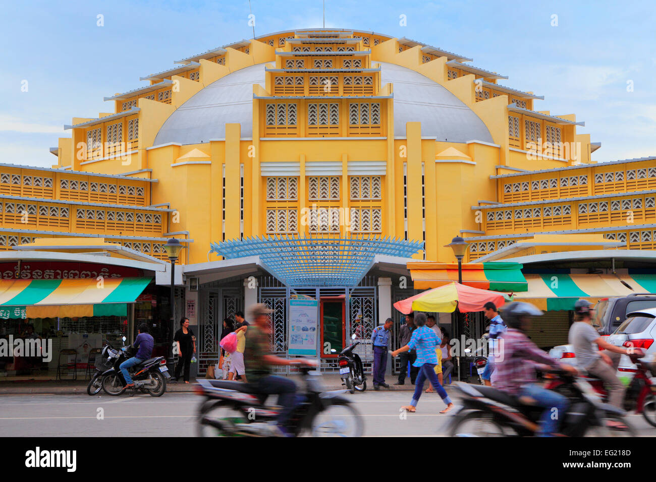 Zentraler Markt (1930), Phnom Penh, Kambodscha Stockfoto