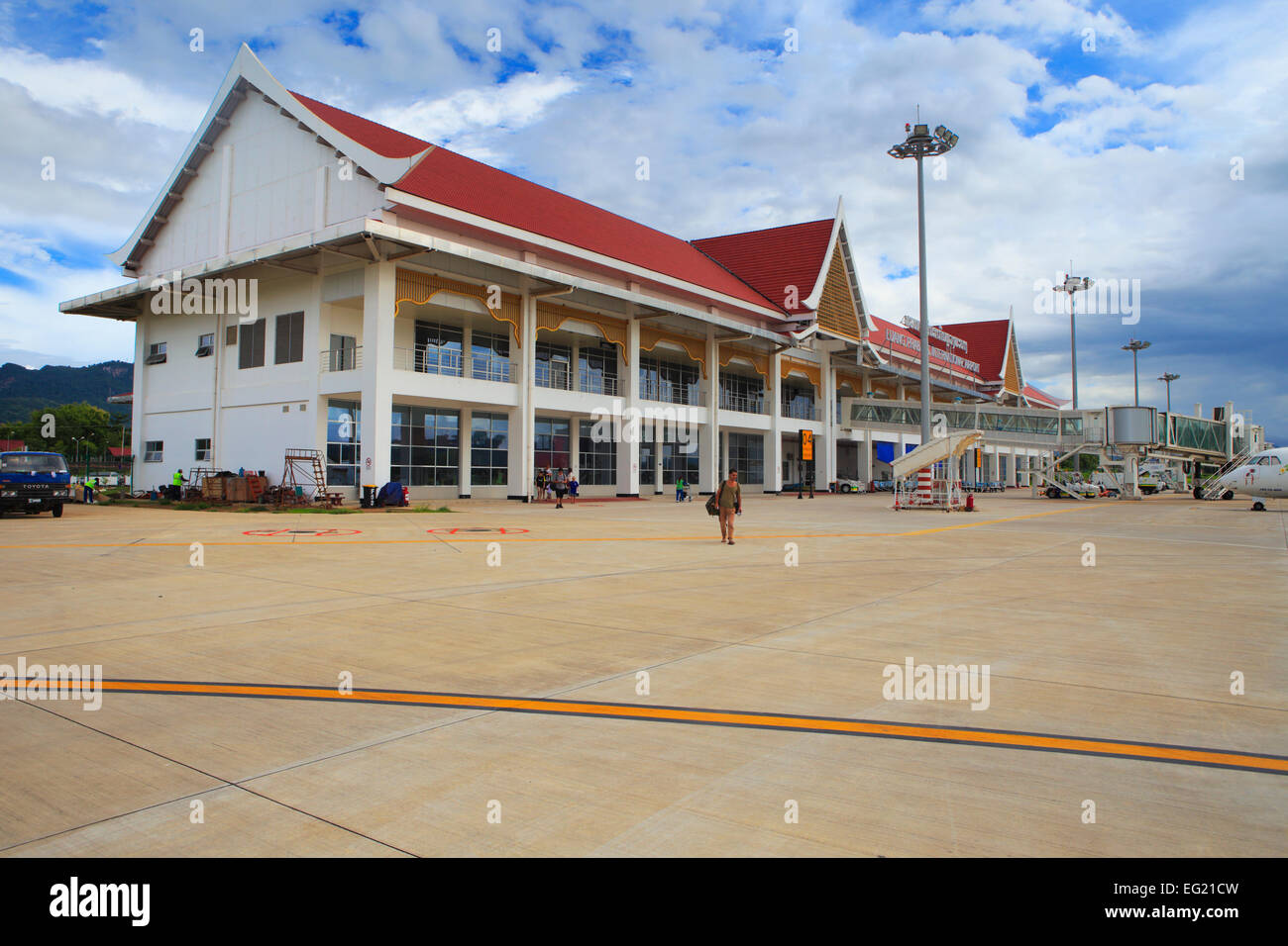 Terminal des internationalen Flughafen Luang Prabang, Laos Stockfoto