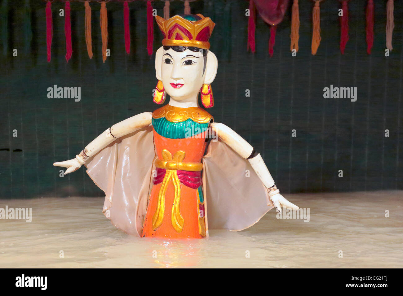 Wasser Marionetten Theater, Ho-Chi-Minh-Stadt (Saigon), Vietnam Stockfoto