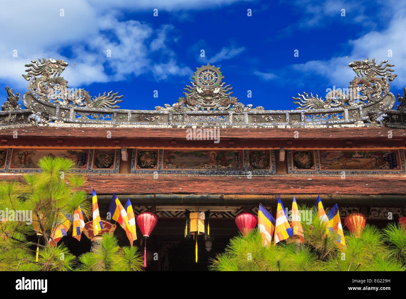 TU Hien Tempel, Hue, Vietnam Stockfoto