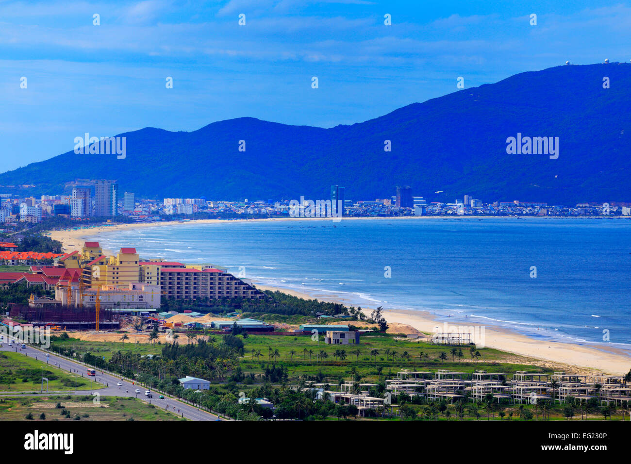 Blick vom Marble Mountains, Da Nang, Vietnam Stockfoto