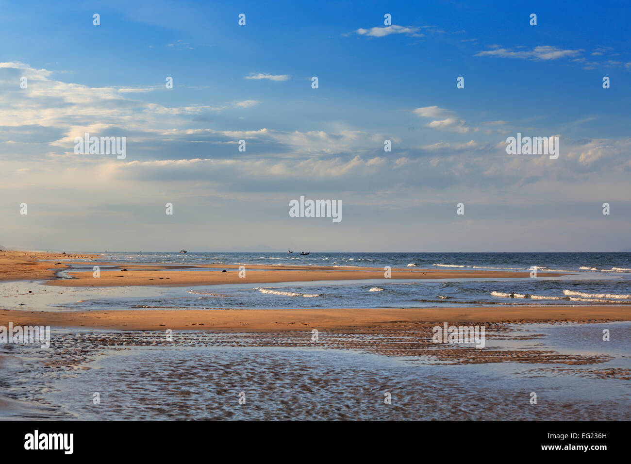 Südchinesische Meeresstrand in der Nähe von Tam Ky, Vietnam Stockfoto