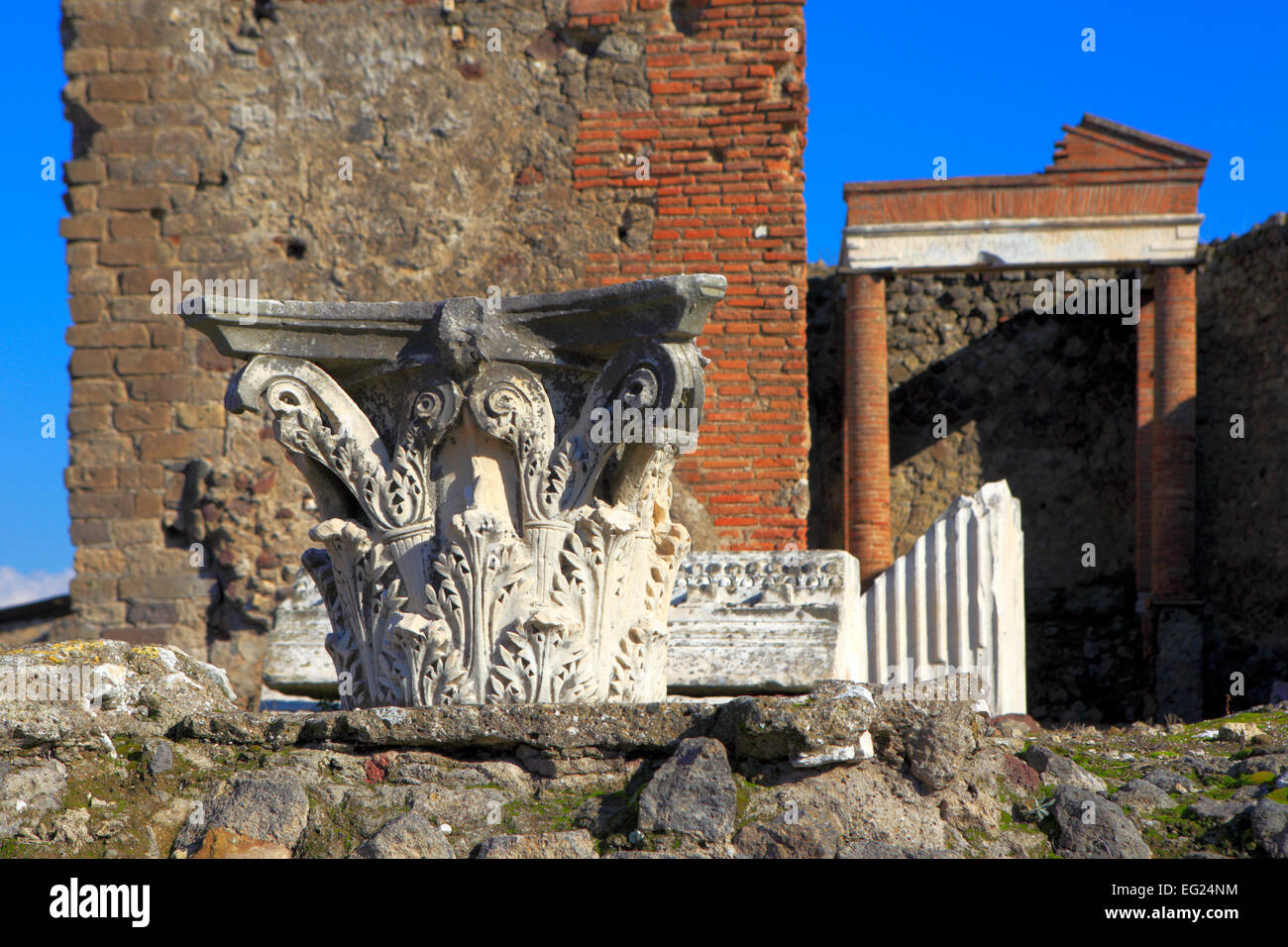 Tempio di Vespasiano, Pompeji, Kampanien, Italien Stockfoto