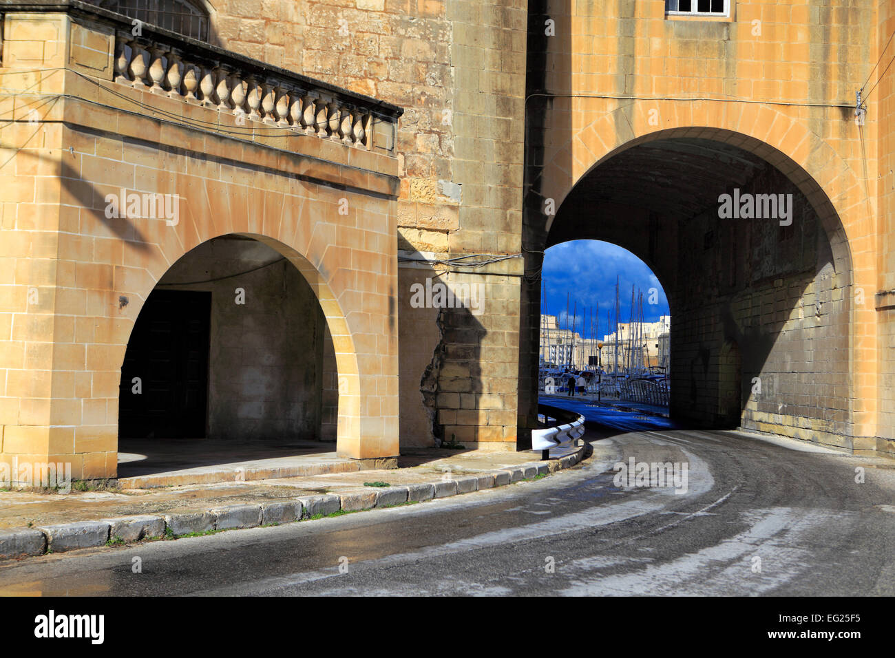 Damm, Isla (Senglea), Malta Stockfoto