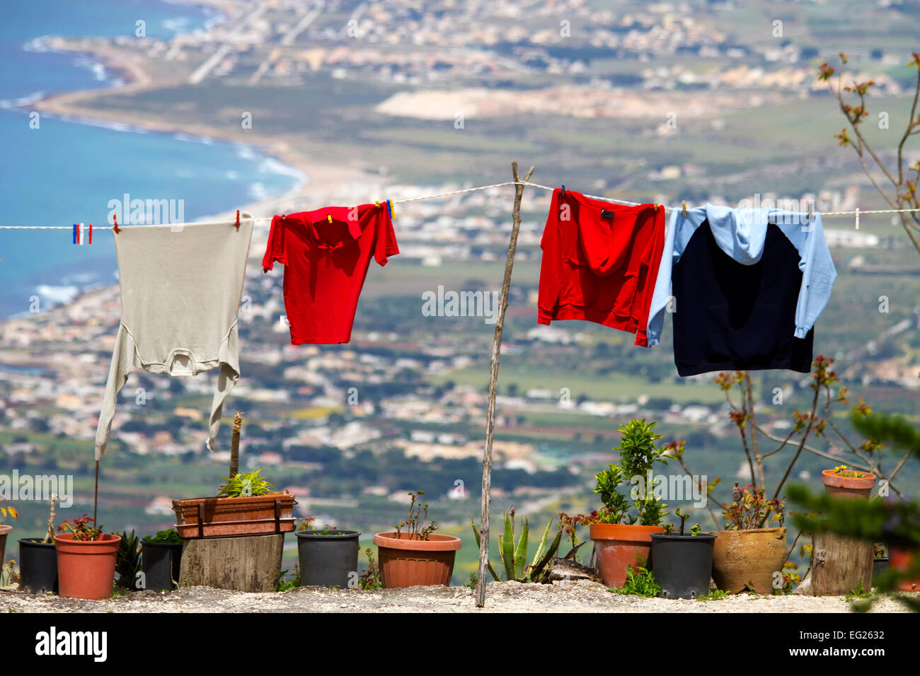 Modelinie in Erice, Sizilien Stockfoto