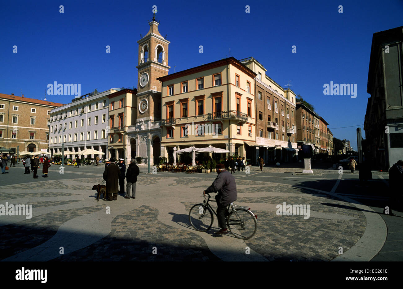 Piazza Tre Martiri, Rimini, Emilia-Romagna, Italien Stockfoto