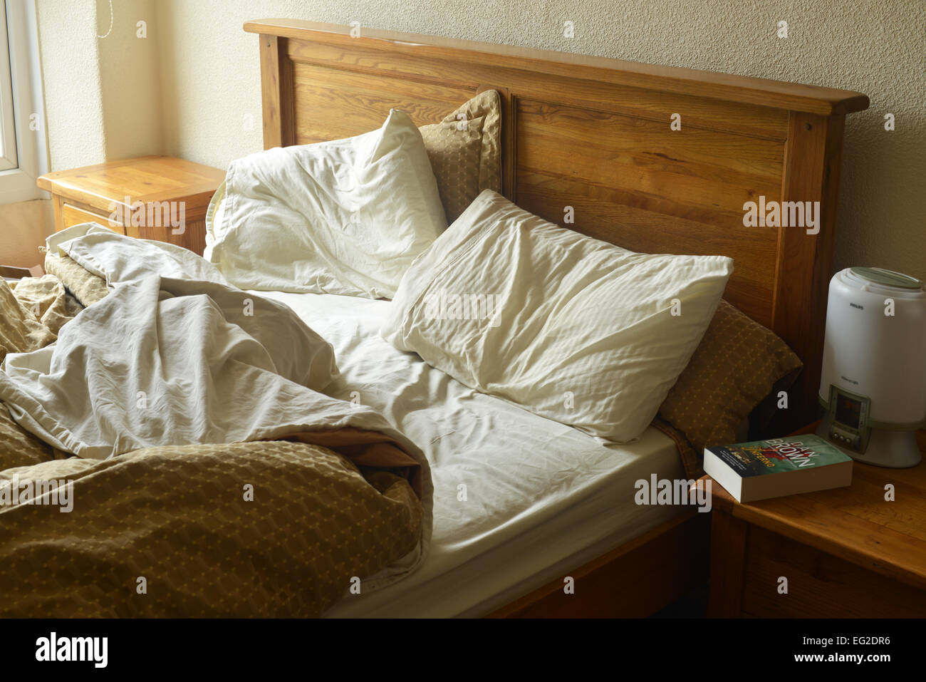 Ein Naturweg Doppelbett. Stockfoto