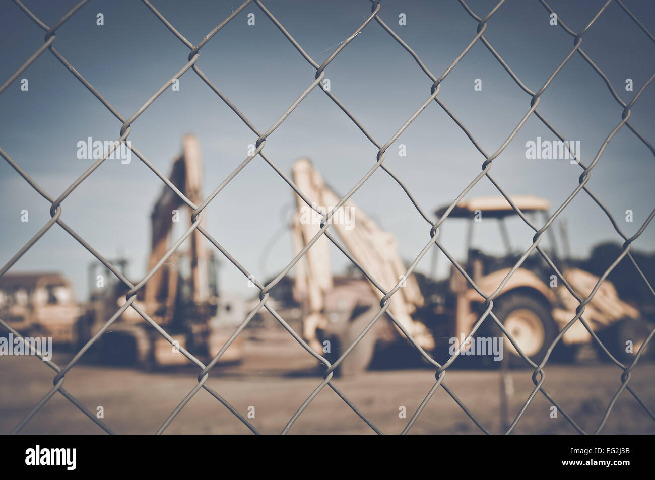 Bagger in Vintage Film-Stil Stockfoto