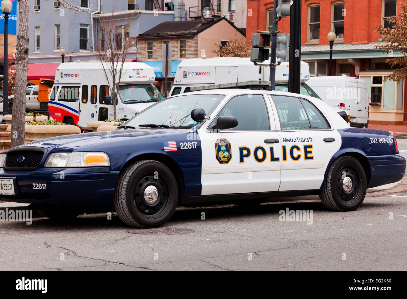 Metro Transit Polizeifahrzeug - Washington, DC USA Stockfoto