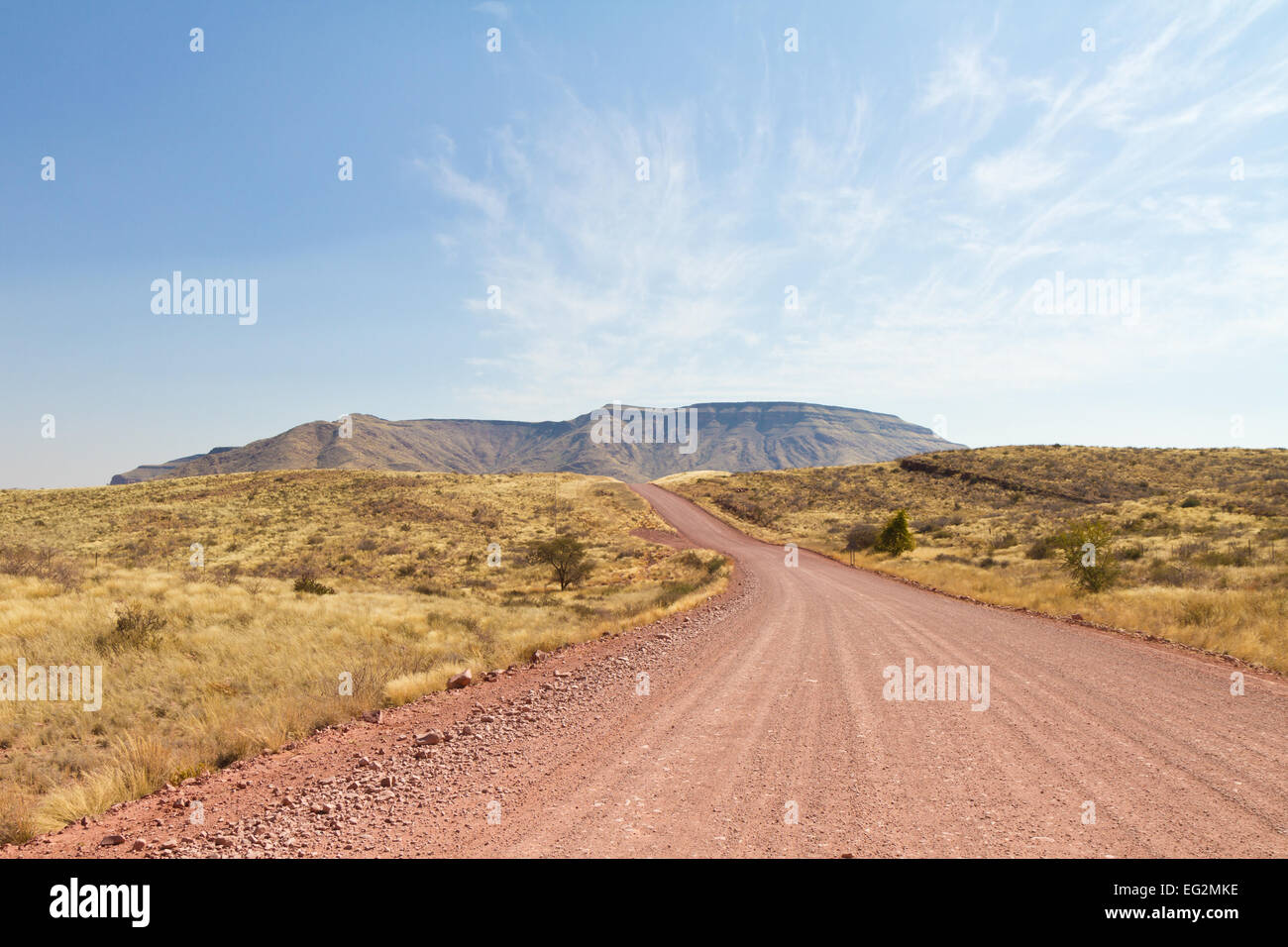 Schotterstraße in Namibia, Tsaris pass Stockfoto