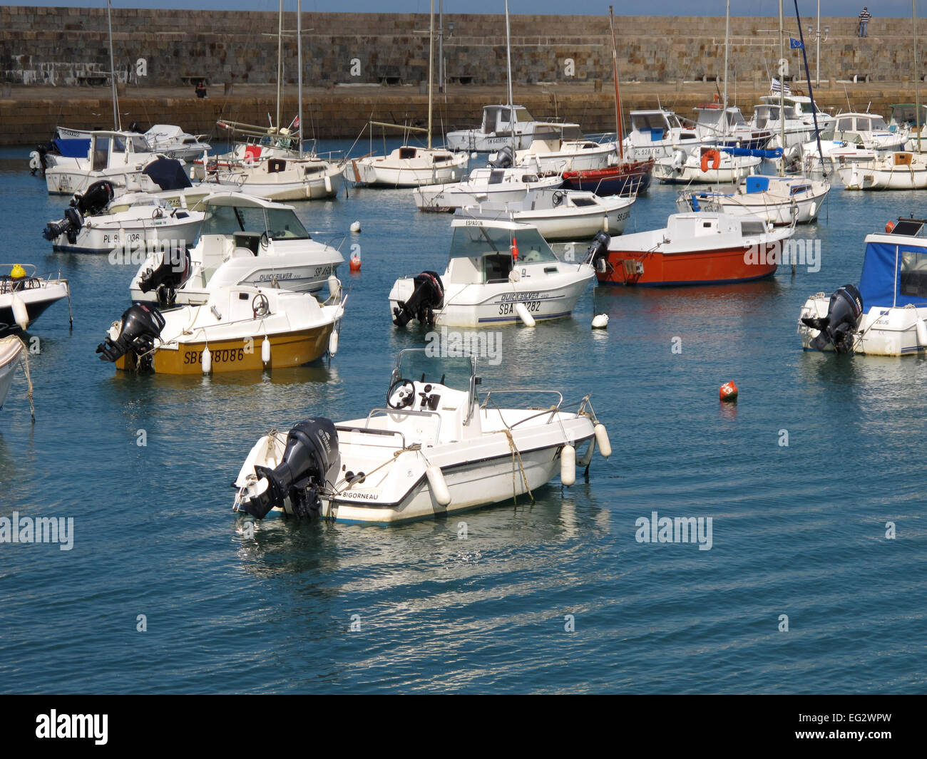 Binic Hafen, Jetée de Penthièvre, Côtes-d ' Armor, Bretagne, Bretagne, Frankreich Stockfoto