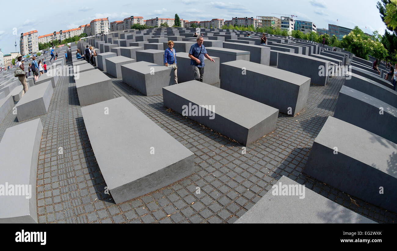 Panorama des Denkmals für die ermordeten Juden Europas, Berlin, Deutschland, Europa Stockfoto