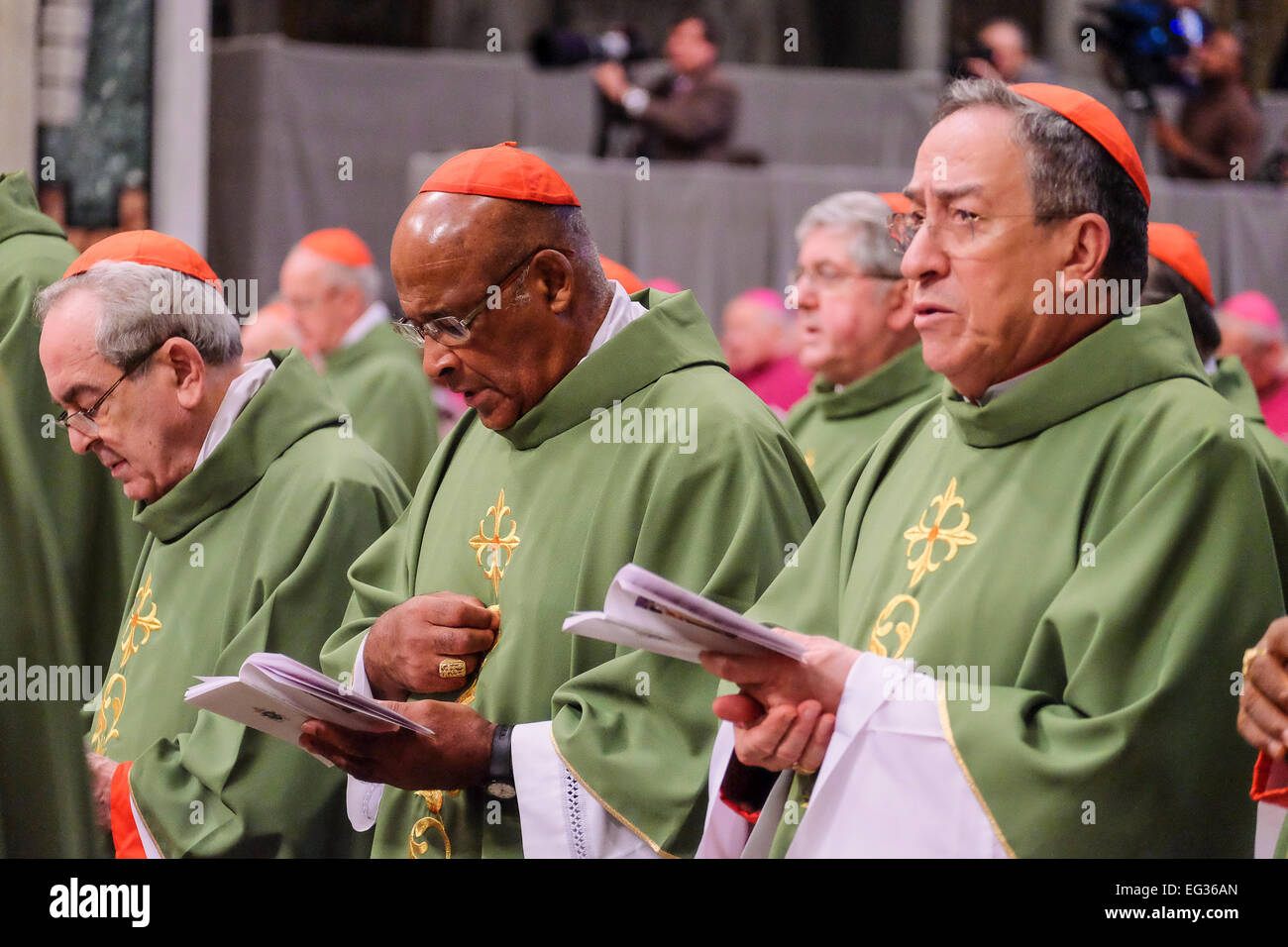 Vatikan. 15. Februar 2015. Papst Francis hält Ast Petersdom Heilige Messe für die neuen Kardinäle. Bildnachweis: Wirklich einfach Star/Alamy Live-Nachrichten Stockfoto