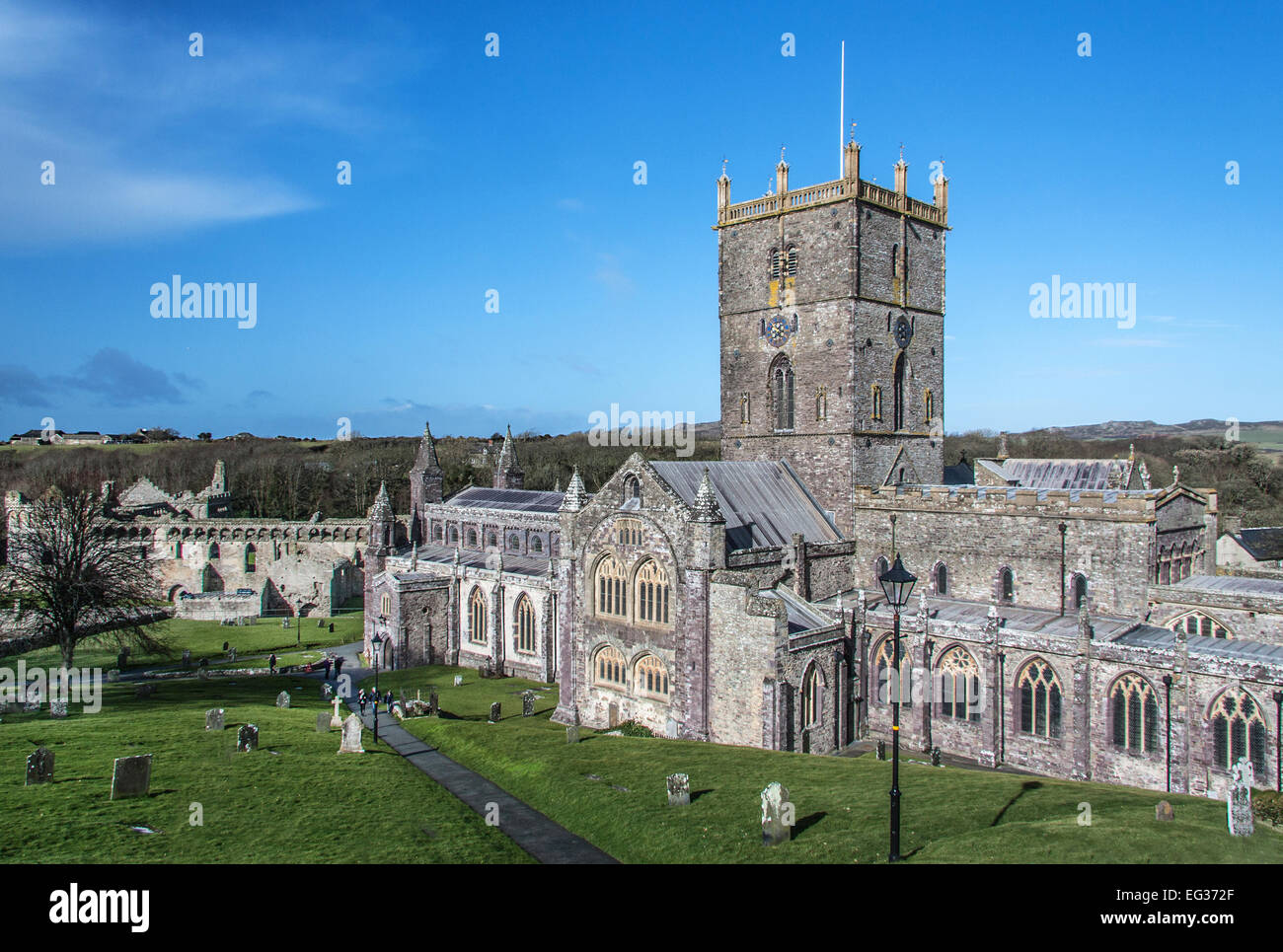 Kathedrale St Davids Pembrokeshire Stockfoto