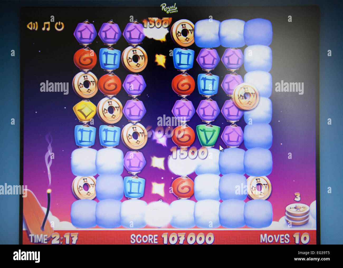 Royal Spiele Bildschirm - Glück Laterne Spiel Stockfoto