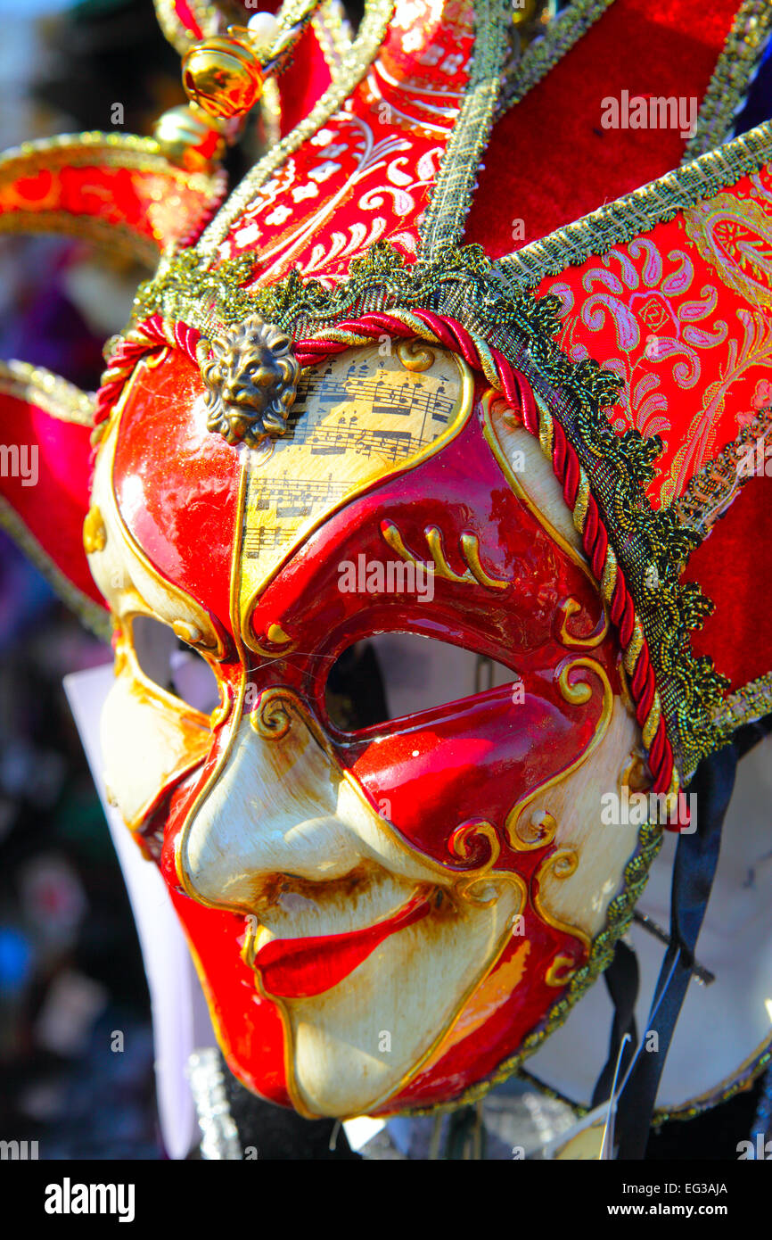 Traditionelle Venedig Maske Nahaufnahme Stockfoto