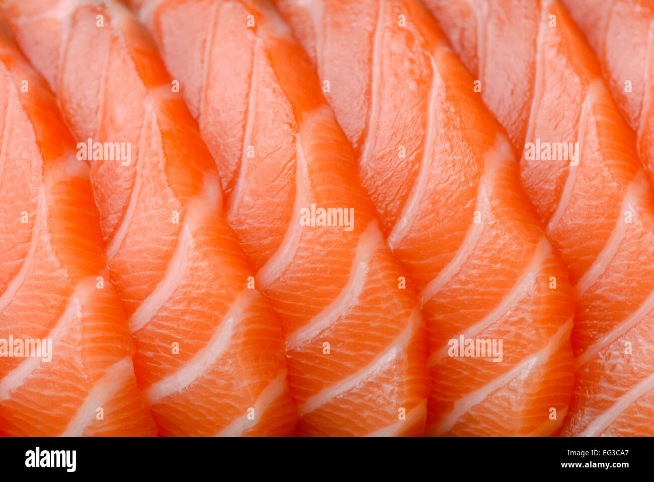 in Scheiben geschnittenen Lachs Stockfoto