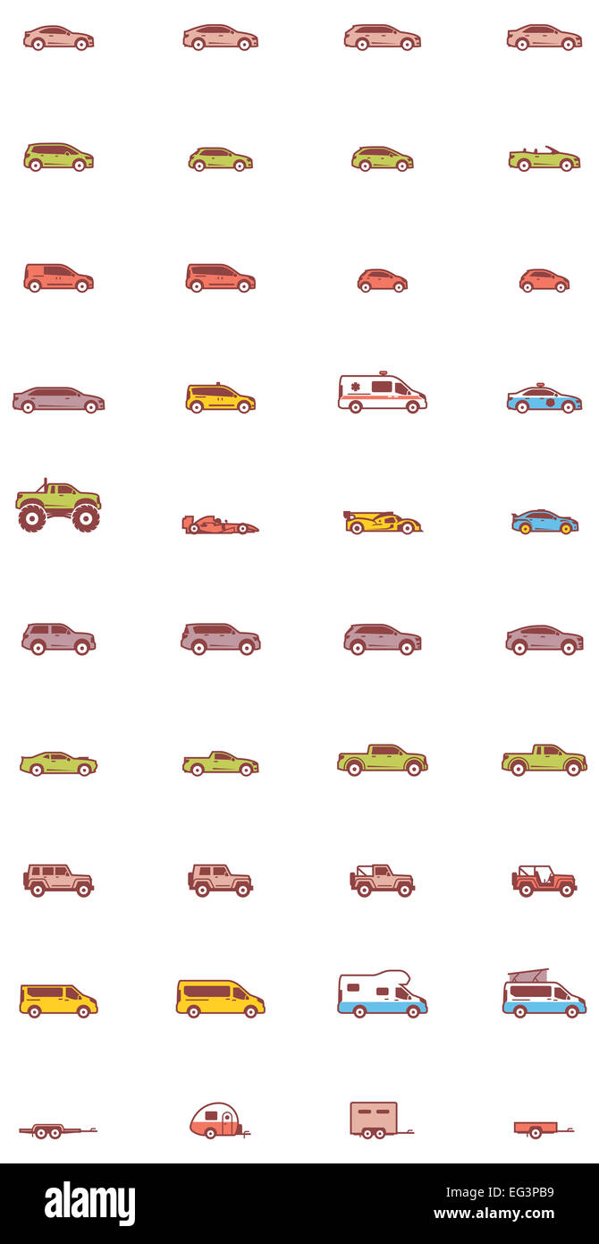 Vektor-Auto-icons Stockfoto