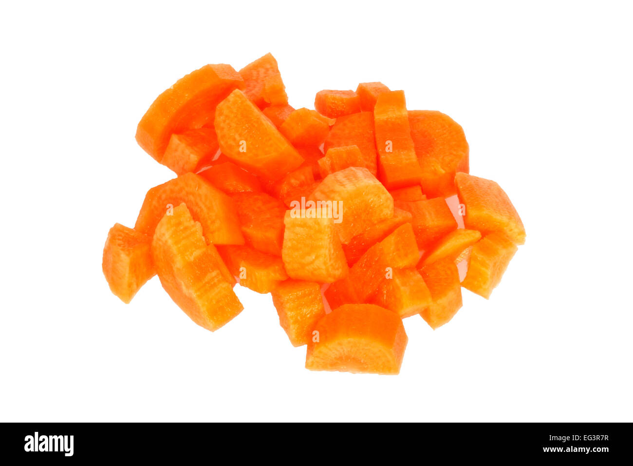 Karotten orange isoliert essen gesunde weißen Hintergrund Stockfoto