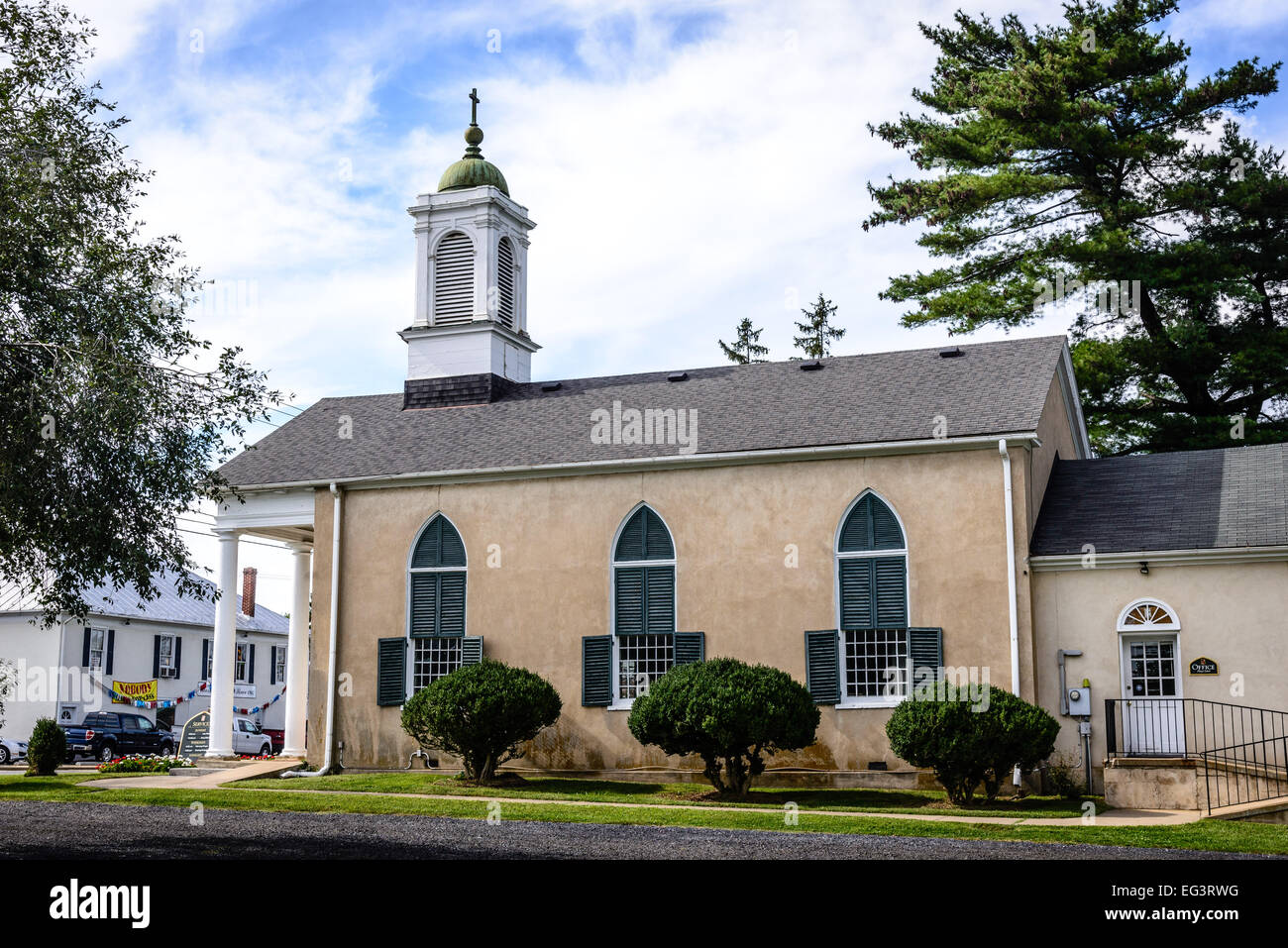 Anglikanische Kirche von St. Johannes der Täufer, Winchester Straße, Marshall, Virginia Stockfoto