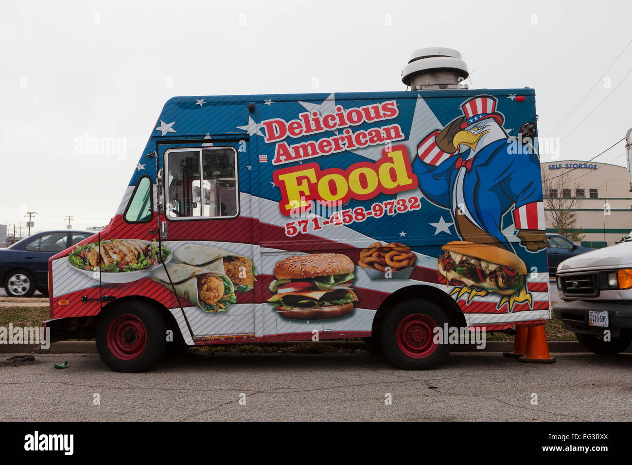 Amerikanisches Essen Essen LKW - USA Stockfoto
